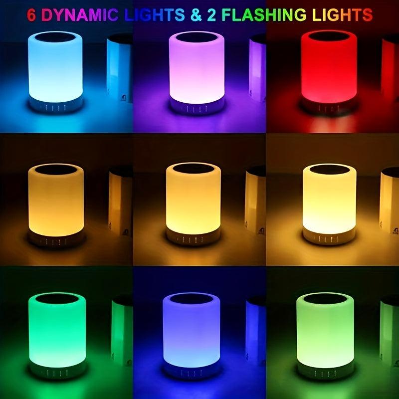 Night Light Speaker Wireless Portable Smart Touch Control Bedside Table Lamp