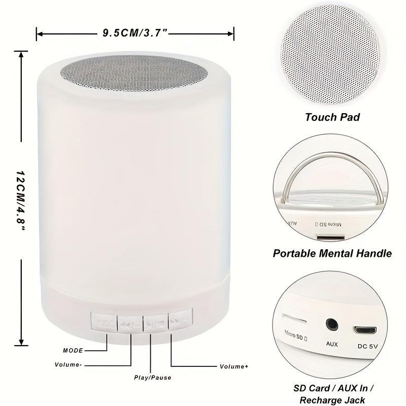 Night Light Speaker Wireless Portable Smart Touch Control Bedside Table Lamp