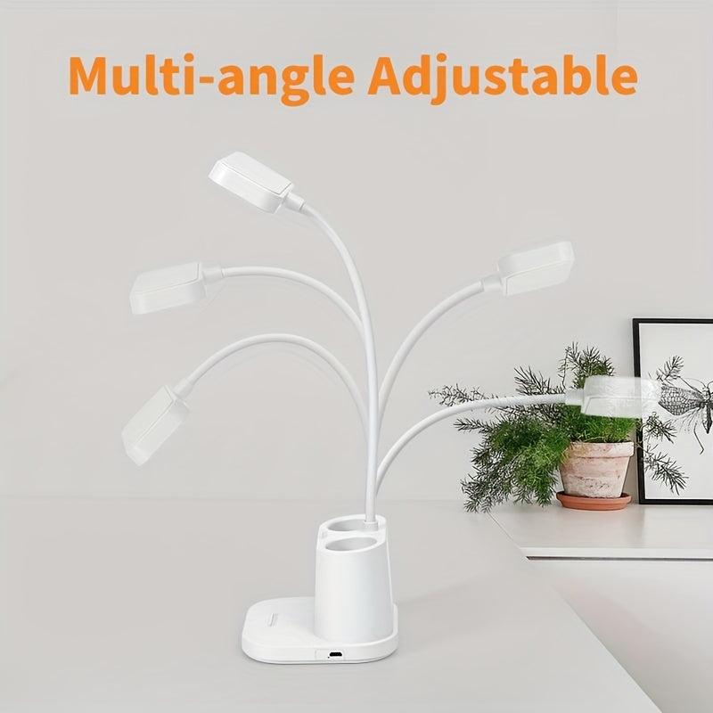 Rechargeable LED Desk Lamp Touch Control Dimmable 3 Modes Pen Holder Night Light