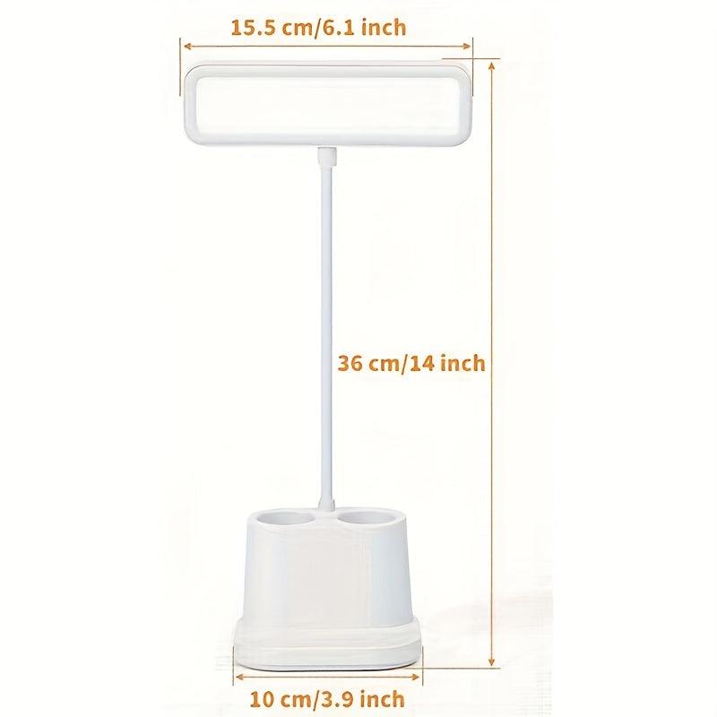 Rechargeable LED Desk Lamp Touch Control Dimmable 3 Modes Pen Holder Night Light
