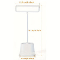 Rechargeable LED Desk Lamp Touch Control Dimmable 3 Modes Pen Holder Night Light