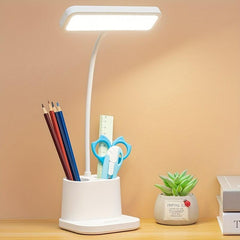 Rechargeable LED Desk Lamp Touch Control Dimmable 3 Modes Pen Holder Night Light