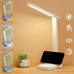 LED Desk Lamp Touch Control Reading Lamp No Flicker 3 Modes Foldable Table Lamp