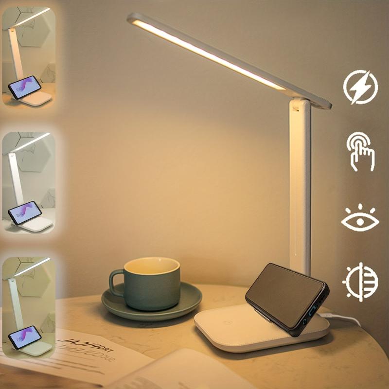 LED Desk Lamp Touch Control Reading Lamp No Flicker 3 Modes Foldable Table Lamp