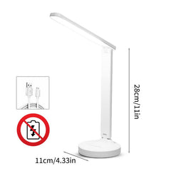 LED Foldable Desk Lamp, 3 Lighting Modes, Brightness Adjustment, Portable
