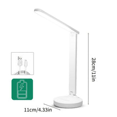 LED Foldable Desk Lamp, 3 Lighting Modes, Brightness Adjustment, Portable