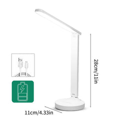 LED Foldable Desk Lamp, 3 Lighting Modes, Brightness Adjustment, Portable