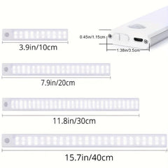 LED Motion Sensor Cabinet Light 3-tone Counter Lighting USB Rechargeable
