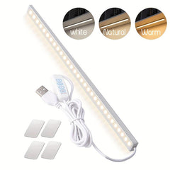 LED Under Cabinet Light 3 Brightness Levels Plug In Closet Kitchen Counter Bar