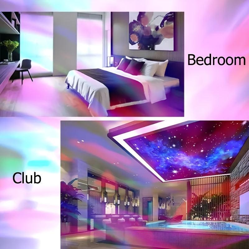 RGB LED Starry Projection Light with Aurora & Water Ripple Effects