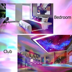RGB LED Starry Projection Light with Aurora & Water Ripple Effects