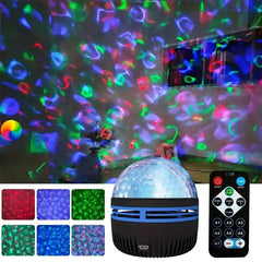 RGB LED Starry Projection Light with Aurora & Water Ripple Effects