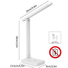 LED Foldable Desk Lamp 3 Lighting Modes Brightness Adjustment Portable Lighting