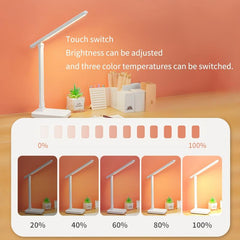 LED Foldable Desk Lamp 3 Lighting Modes Brightness Adjustment Portable Lighting