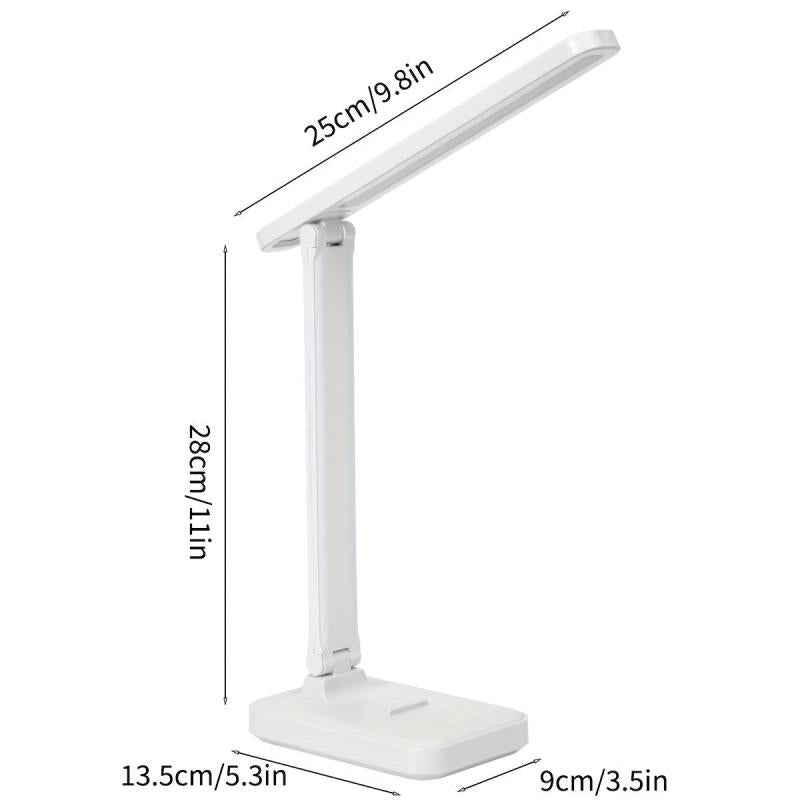 LED Foldable Desk Lamp 3 Lighting Modes Brightness Adjustment Portable Lighting