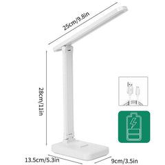 LED Foldable Desk Lamp 3 Lighting Modes Brightness Adjustment Portable Lighting