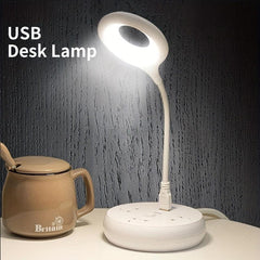 USB Plug Portable Lamp Dorm Bedside Book Light LED Eye Protection