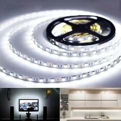 High Bright Cold Light LED Strip 16.4ft Adhesive DIY Cutting Background Light