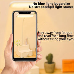 Rechargeable LED Desk Lamp with Pen Phone Holder