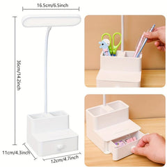 Rechargeable LED Desk Lamp with Pen Phone Holder