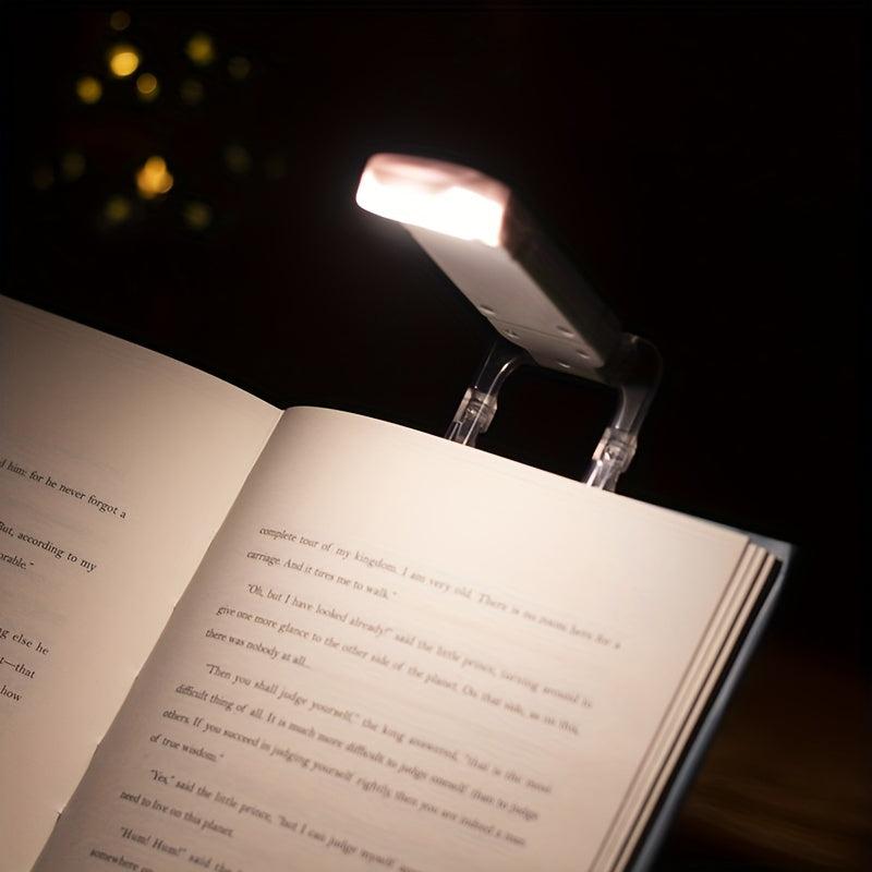 USB Rechargeable Book Reading Light Warm Brightness Adjustable