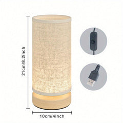Modern Solid Wood Table Lamp for Bedrooms - Bedside Night Light