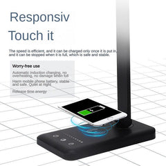 Foldable Wireless Charging Desk Lamp LED Eye Protection Reading
