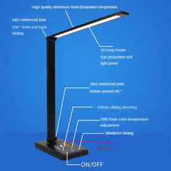 Foldable Wireless Charging Desk Lamp LED Eye Protection Reading