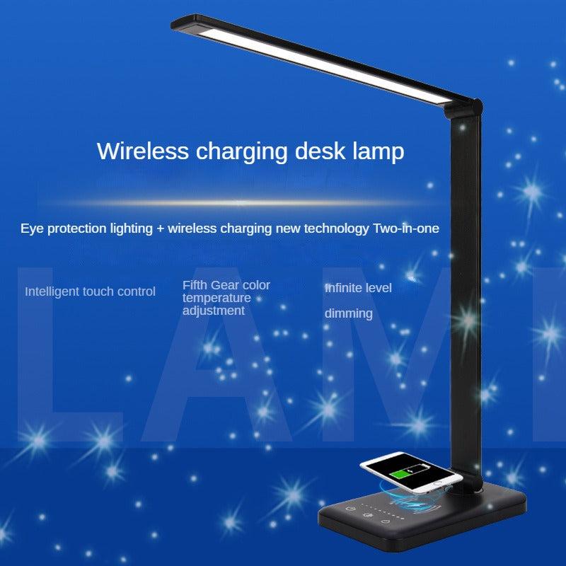 Foldable Wireless Charging Desk Lamp LED Eye Protection Reading