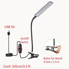 Clip On Light Gooseneck 5W Reading Light With On off Switch 6000K