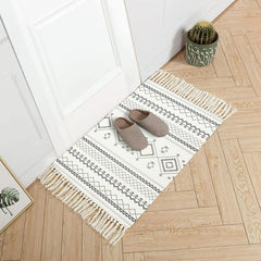 Bohemia Area Rug With Tassel Boho Hand Woven Rug Decorative Porch