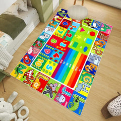 Children's Educational Play Rug - ABC Numbers Shapes Animals