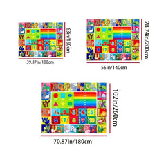 Children's Educational Play Rug - ABC Numbers Shapes Animals