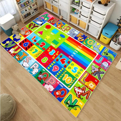 Children's Educational Play Rug - ABC Numbers Shapes Animals