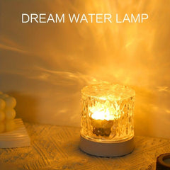 LED Water Ripple Ambient Night Light USB Rechargeable Projection Lamp