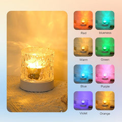 LED Water Ripple Ambient Night Light USB Rechargeable Projection Lamp