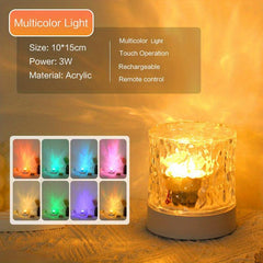 LED Water Ripple Ambient Night Light USB Rechargeable Projection Lamp