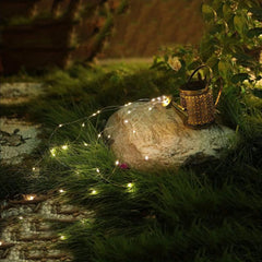 Outdoor Solar Waterfall Lights Retro Metal Solar Lights