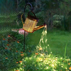 Outdoor Solar Waterfall Lights Retro Metal Solar Lights