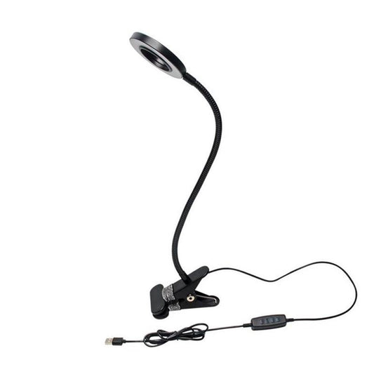48 LED Clip Reading Light USB 3 Colors Dimmable Bedside Lamp