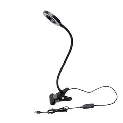 48 LED Clip Reading Light USB 3 Colors Dimmable Bedside Lamp