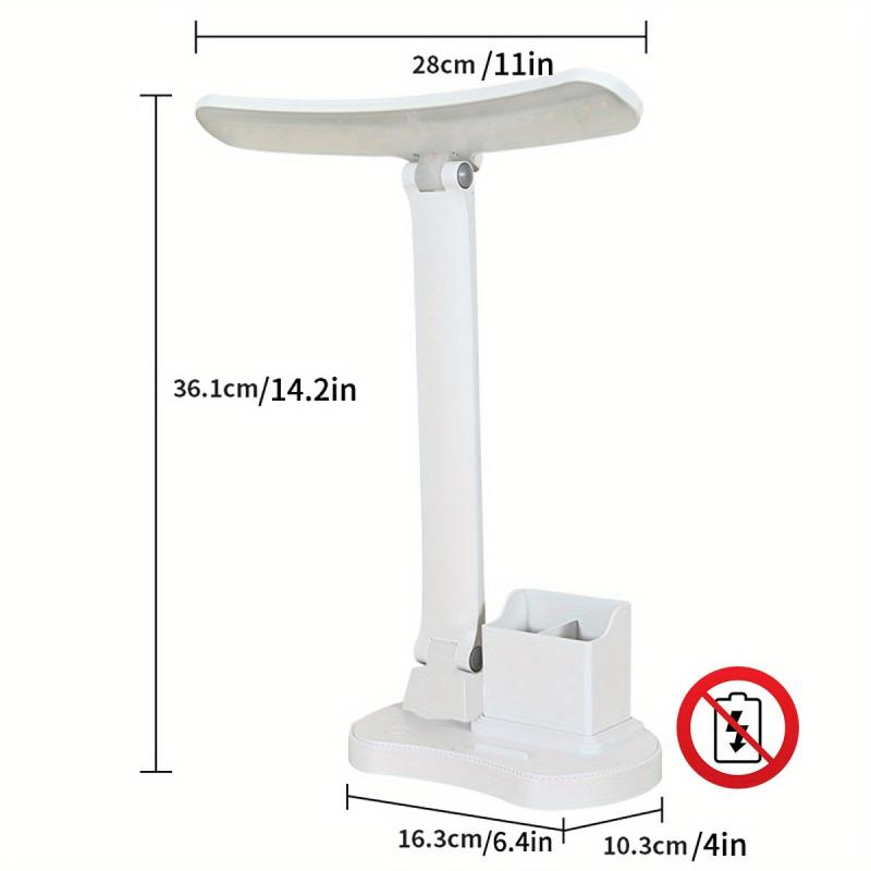LED Desk Lamp w/ 3 Temp Modes & Brightness Adjustment, Pen & Phone Holder
