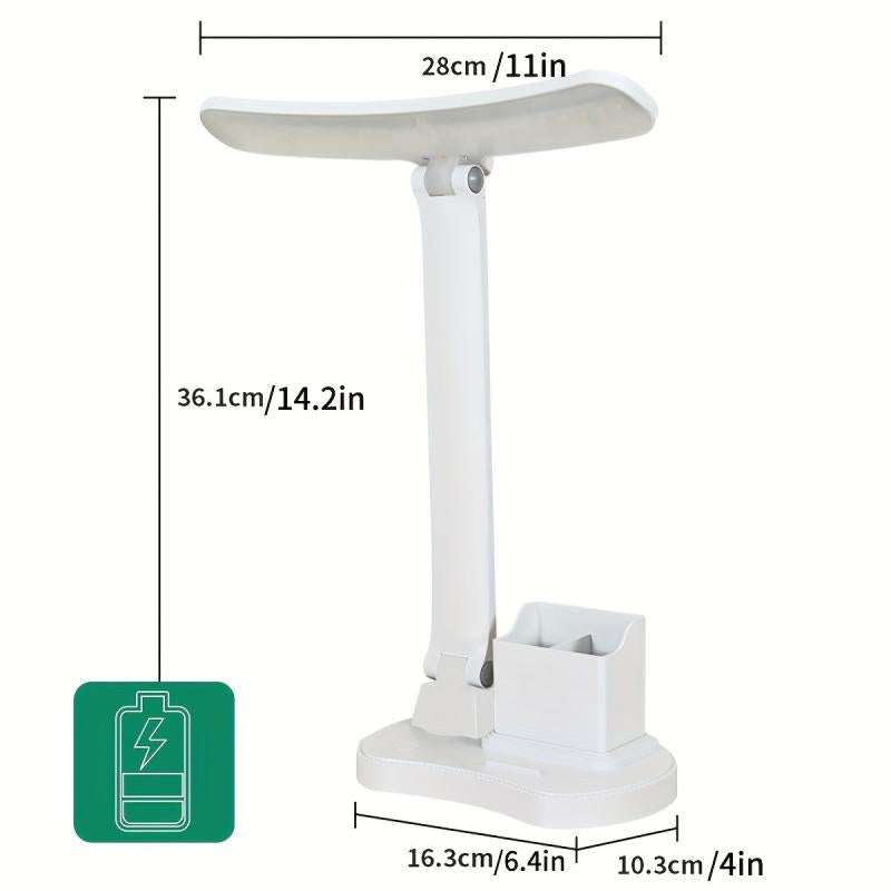 LED Desk Lamp w/ 3 Temp Modes & Brightness Adjustment, Pen & Phone Holder