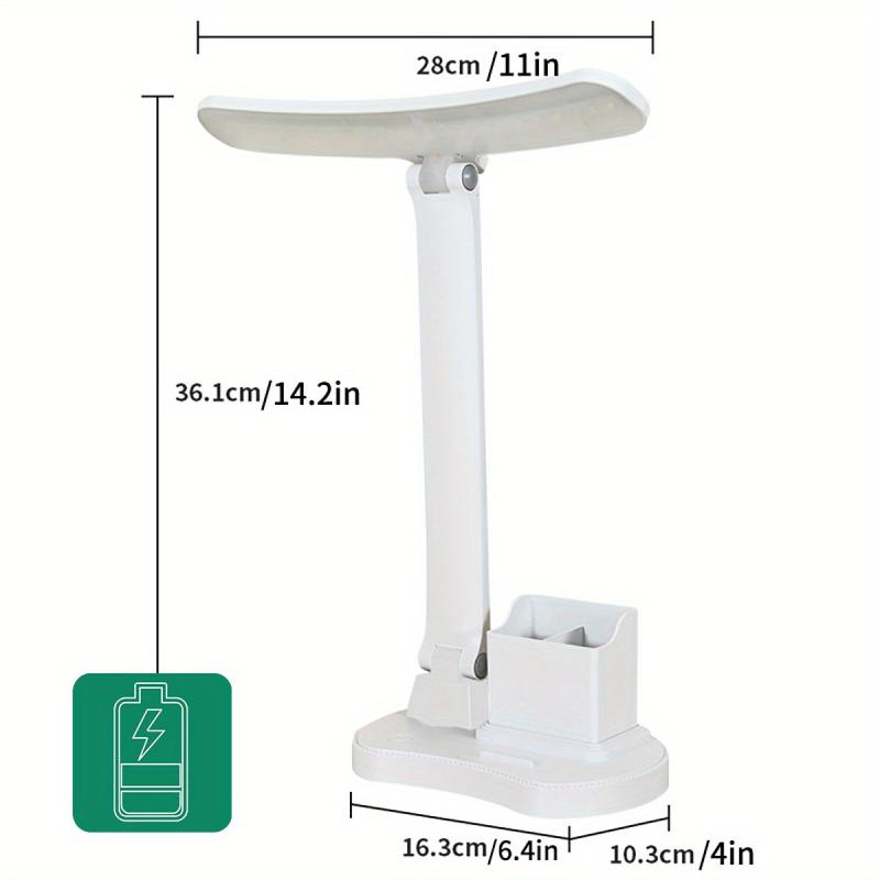 LED Desk Lamp w/ 3 Temp Modes & Brightness Adjustment, Pen & Phone Holder