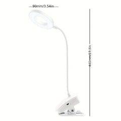LED Clamp Table Lamp Bedside Portable Reading Table Lamp USB Touch Soft Light