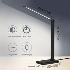 LED Desk Lamp Table Lamp Reading Lamp USB Charging Port