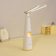 Dual-Headed Folding Table Lamp with USB Charging and Night Light