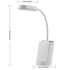 LED Reading Lamp With Pen Holder USB Charging