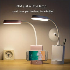 LED Reading Lamp With Pen Holder USB Charging