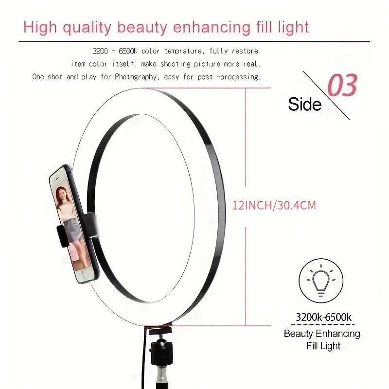 30-48cm LED Ring Light for Selfies and Photography